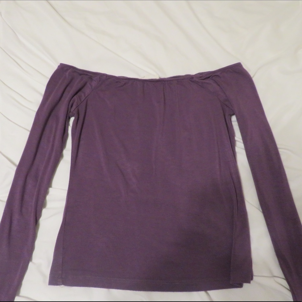 Purple off the shoulder top